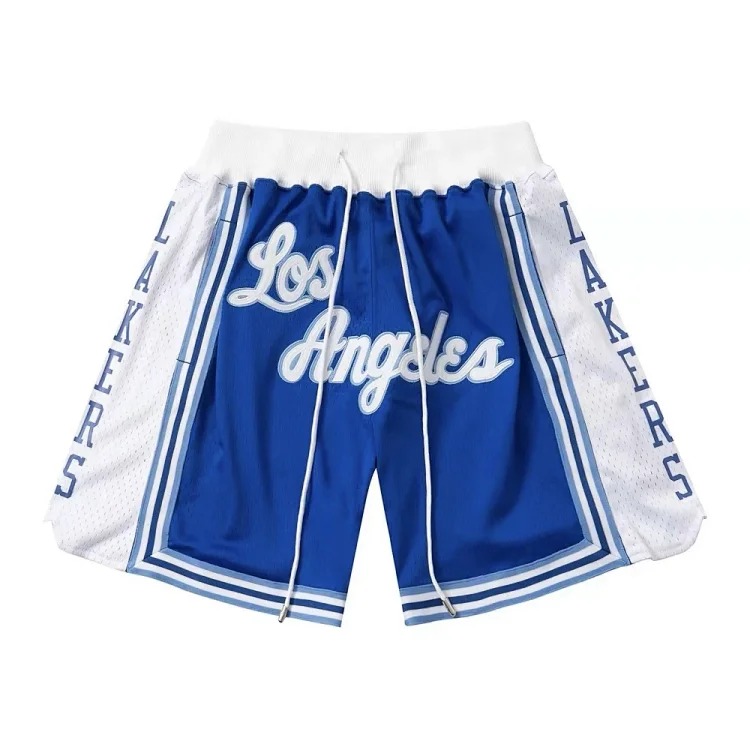 Heavyweight JustDon Lakers Magic Heat James Kobe embroidered mesh hip hop basketball sports shorts