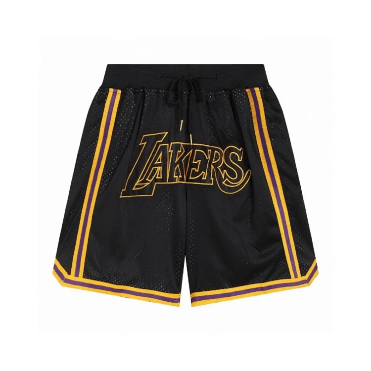 Heavyweight JustDon Lakers Magic Heat James Kobe embroidered mesh hip hop basketball sports shorts