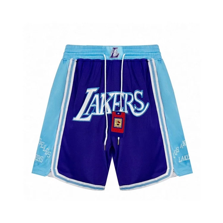 Heavyweight JustDon Lakers Magic Heat James Kobe embroidered mesh hip hop basketball sports shorts