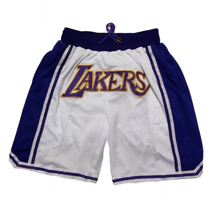Heavyweight JustDon Lakers Magic Heat James Kobe embroidered mesh hip hop basketball sports shorts