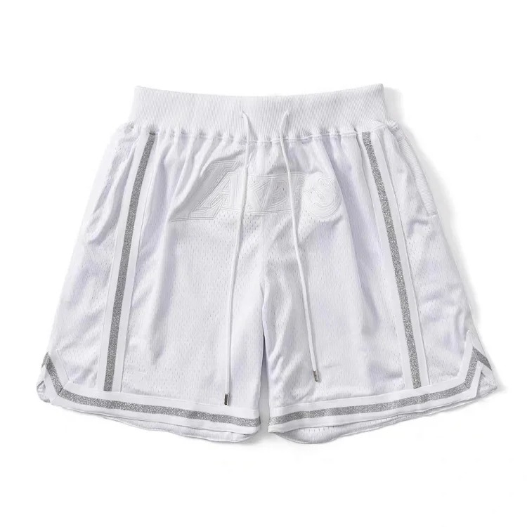 Heavyweight JustDon Lakers Magic Heat James Kobe embroidered mesh hip hop basketball sports shorts