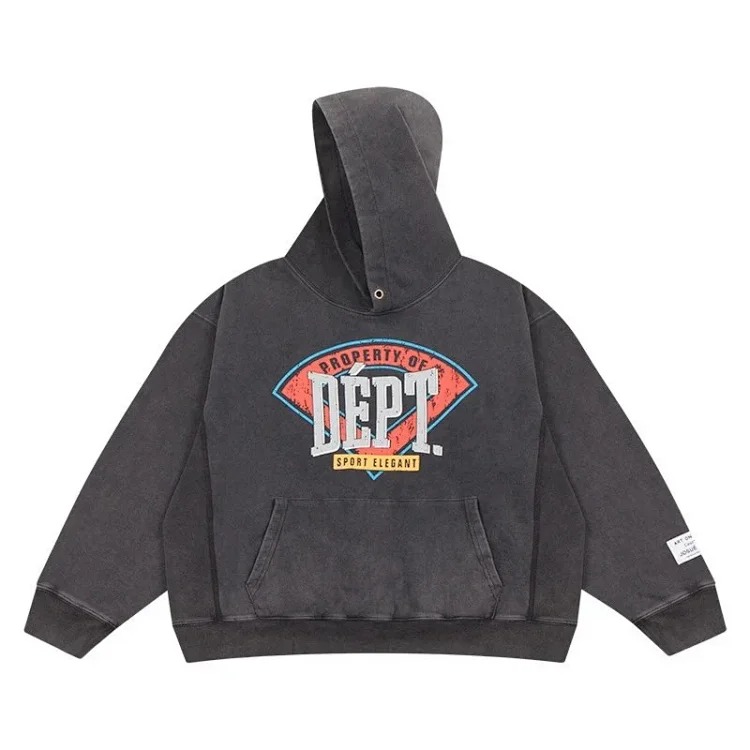 Letter print splash ink graffiti American high street fashion brand
