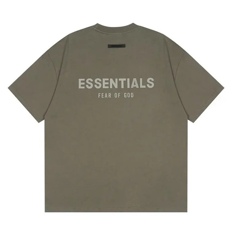 FEAR OF GOD FOG ESSENTIALS multi-line chest silicone letters loose high street short-sleeved T-shirt trendy image 13