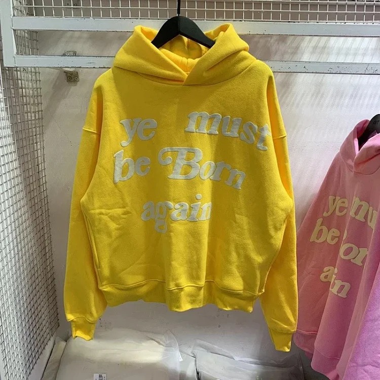 Foam printed sweatshirts for men and women, trendy brand hoodies for couples
