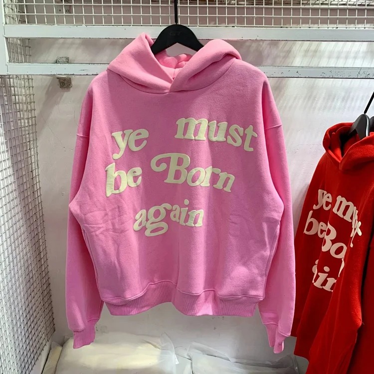 Foam printed sweatshirts for men and women, trendy brand hoodies for couples