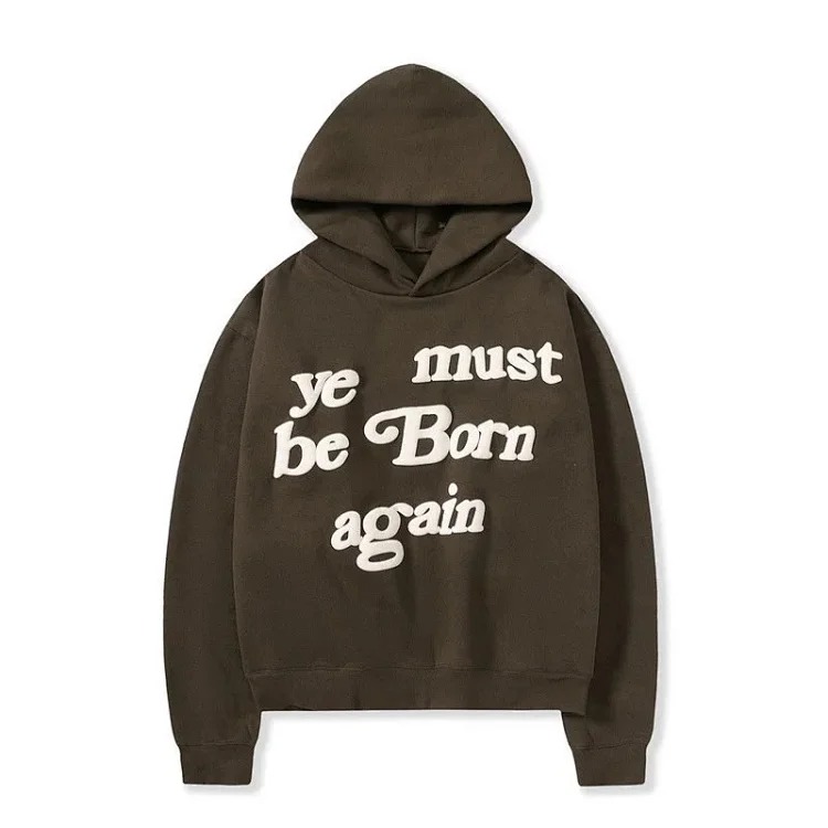Foam printed sweatshirts for men and women, trendy brand hoodies for couples