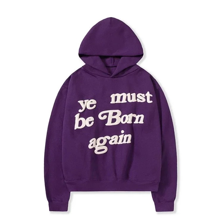 Foam printed sweatshirts for men and women, trendy brand hoodies for couples