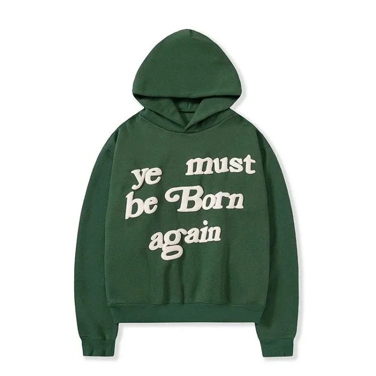 Foam printed sweatshirts for men and women, trendy brand hoodies for couples