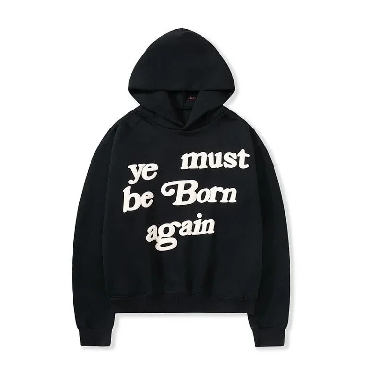 Foam printed sweatshirts for men and women, trendy brand hoodies for couples