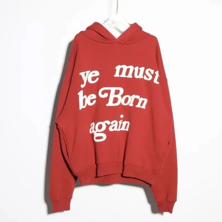 Foam printed sweatshirts for men and women, trendy brand hoodies for couples