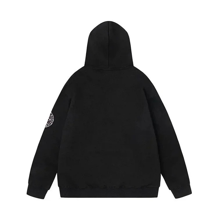 American niche high street brand Travis Scott SS23 UTOPIA limited series reverse letter printed pocket zipper pure cotton 340g cardigan plus velvet hooded sweatshirt