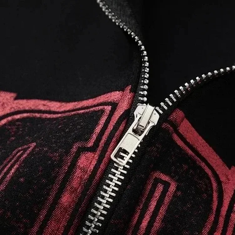 American niche high street brand Travis Scott SS23 UTOPIA limited series reverse letter printed pocket zipper pure cotton 340g cardigan plus velvet hooded sweatshirt