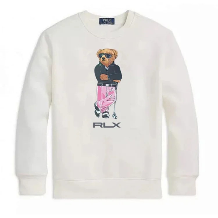 Round Neck Bear Ralph Lauren Autumn Couple Sweatshirt for Men and Women