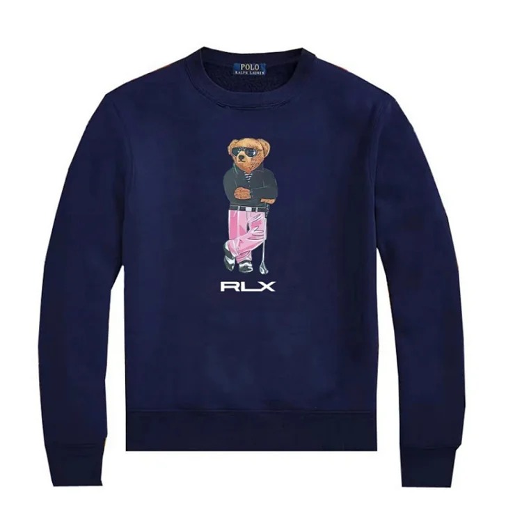 Round Neck Bear Ralph Lauren Autumn Couple Sweatshirt for Men and Women