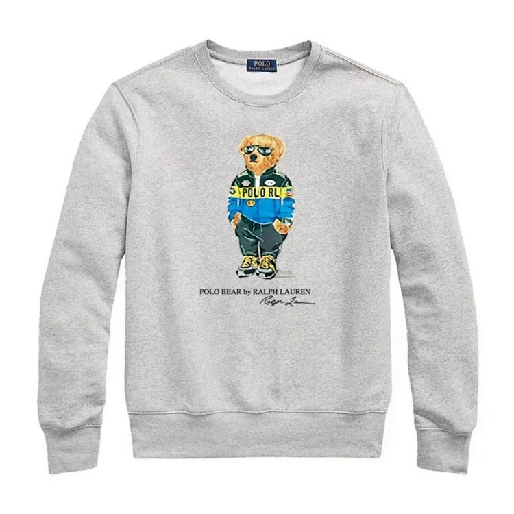 Round Neck Bear Ralph Lauren Autumn Couple Sweatshirt for Men and Women