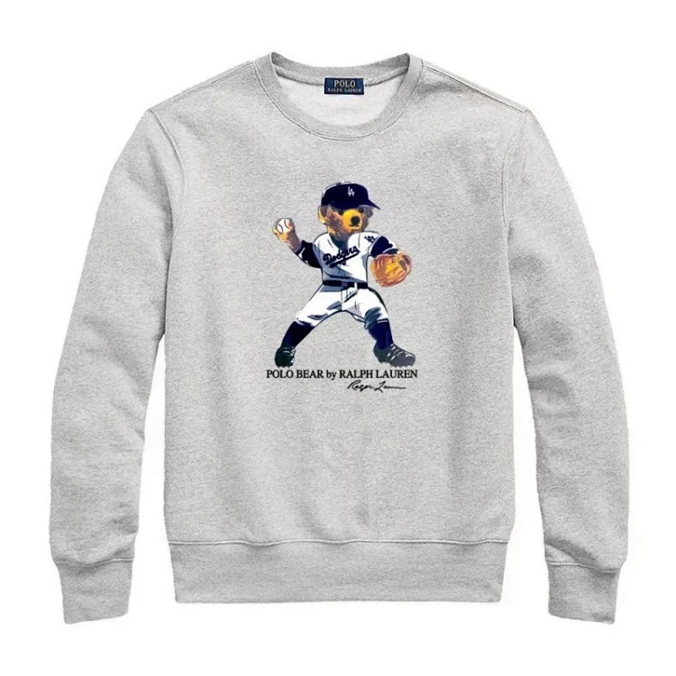 Round Neck Bear Ralph Lauren Autumn Couple Sweatshirt for Men and Women