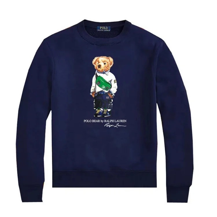 Round Neck Bear Ralph Lauren Autumn Couple Sweatshirt for Men and Women