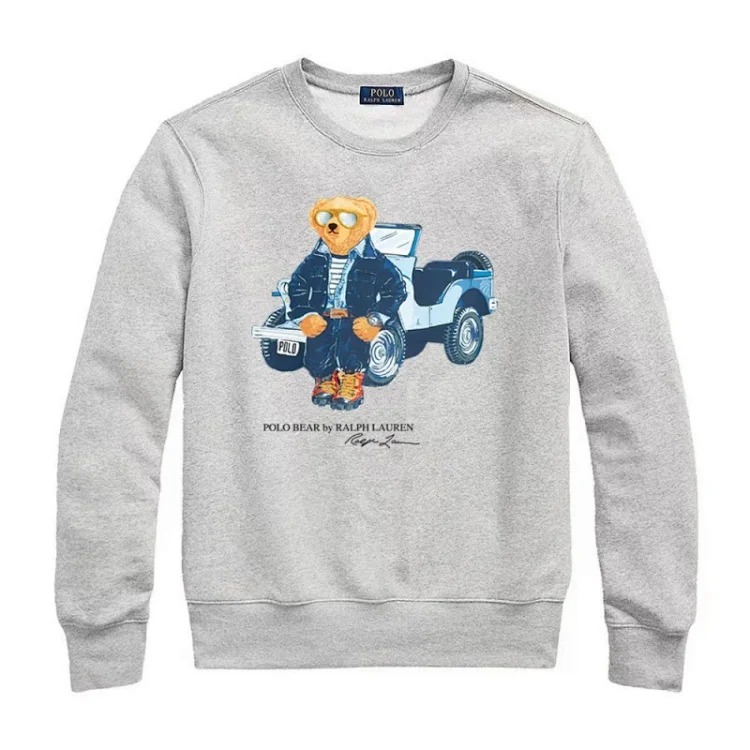 Round Neck Bear Ralph Lauren Autumn Couple Sweatshirt for Men and Women