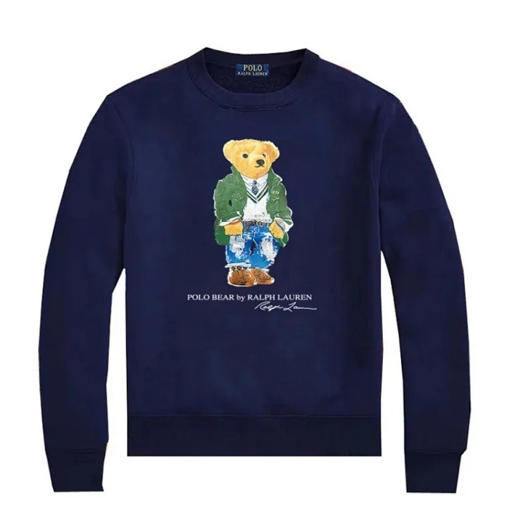 Round Neck Bear Ralph Lauren Autumn Couple Sweatshirt for Men and Women