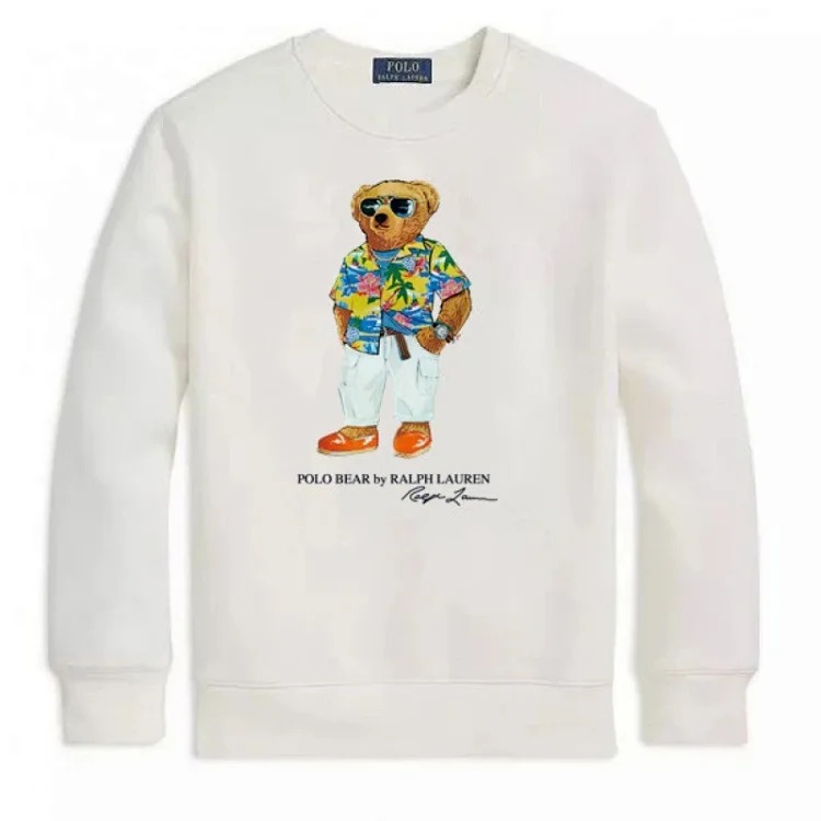 Round Neck Bear Ralph Lauren Autumn Couple Sweatshirt for Men and Women