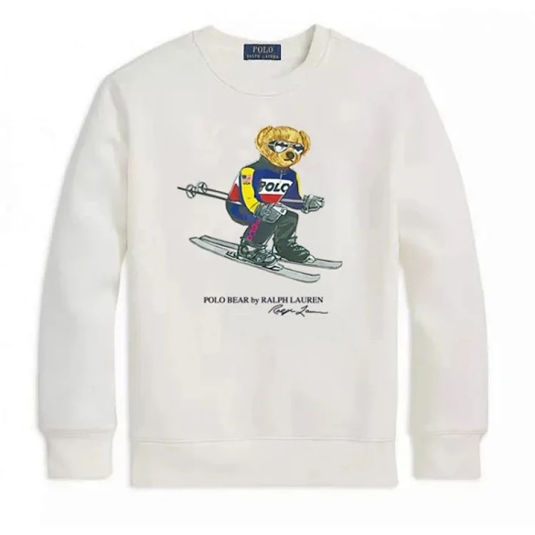 Round Neck Bear Ralph Lauren Autumn Couple Sweatshirt for Men and Women