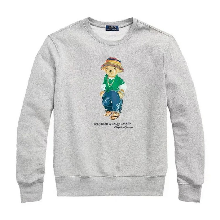 Round Neck Bear Ralph Lauren Autumn Couple Sweatshirt for Men and Women