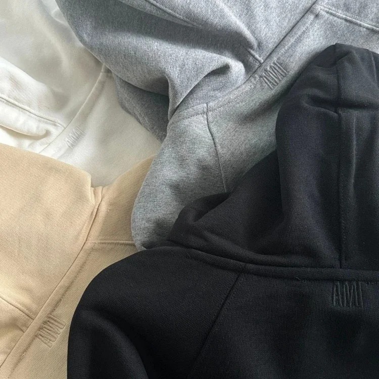 Classic love hooded zipper sweatshirt