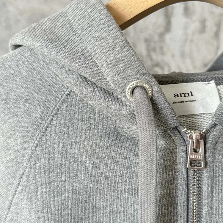 Classic love hooded zipper sweatshirt