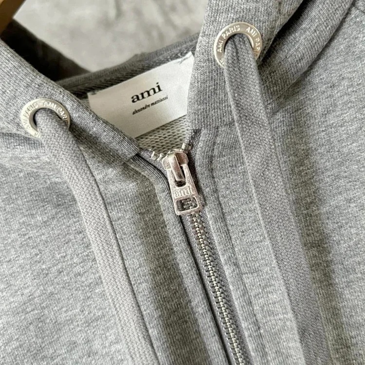 Classic love hooded zipper sweatshirt