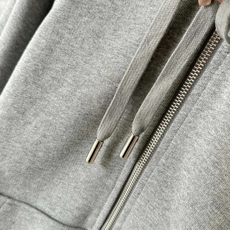 Classic love hooded zipper sweatshirt