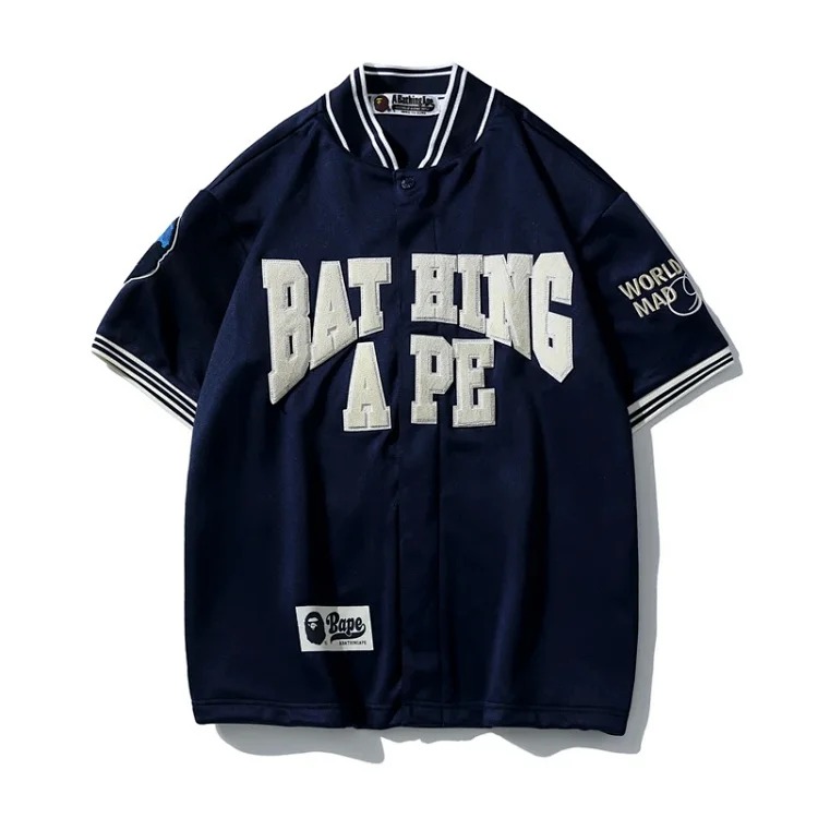 Cross-border foreign trade foreign orders new sports and leisure bape pullover printed short-sleeved T-shirt shorts couple wholesale trendy TEE image 2