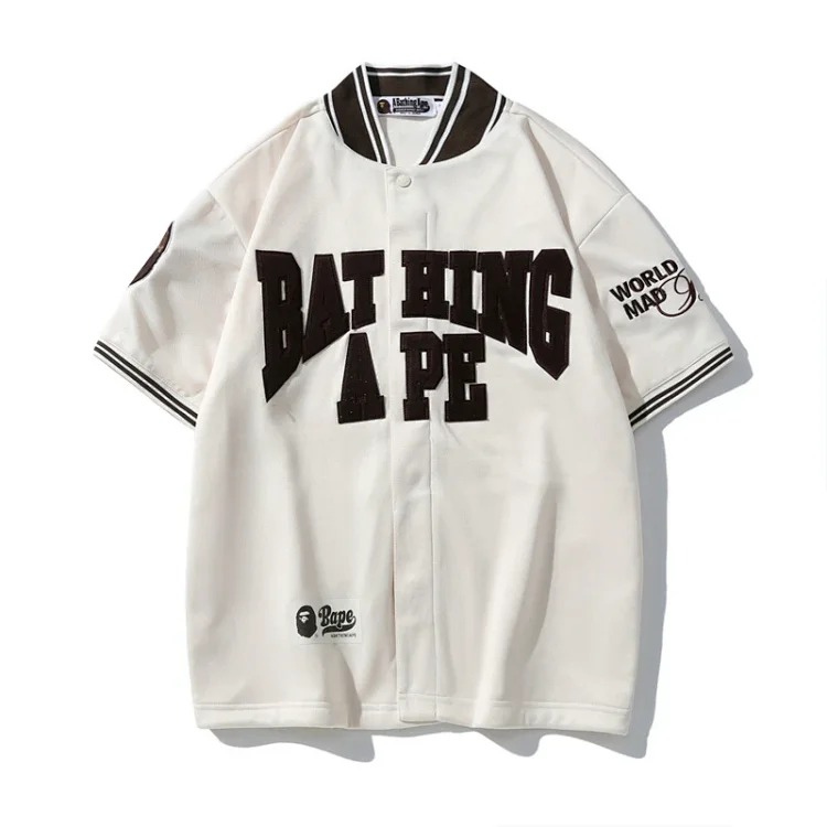 Cross-border foreign trade foreign orders new sports and leisure bape pullover printed short-sleeved T-shirt shorts couple wholesale trendy TEE image 3