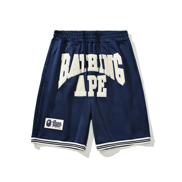 Cross-border foreign trade foreign orders new sports and leisure bape pullover printed short-sleeved T-shirt shorts couple wholesale trendy TEE image 4