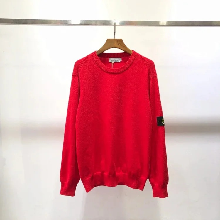 Cross-border sto*ne isla*nd Stone Island autumn and winter sweater basic classic armband couple round neck pullover long sleeve