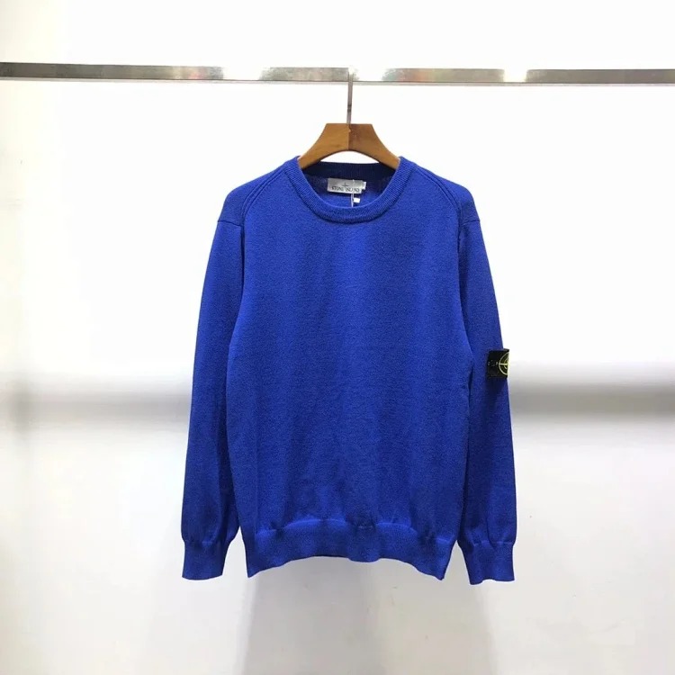 Cross-border sto*ne isla*nd Stone Island autumn and winter sweater basic classic armband couple round neck pullover long sleeve