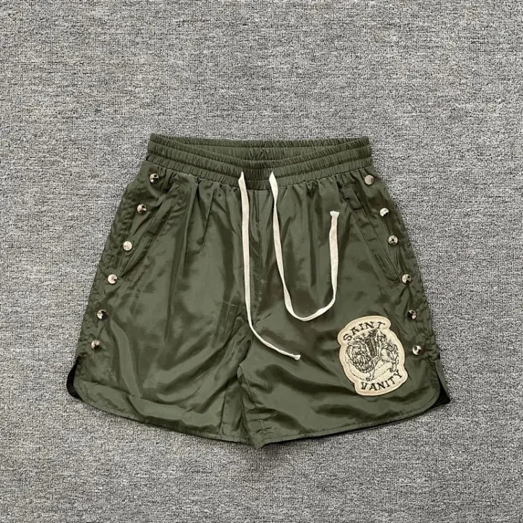 Saint lettering towel embroidered hooded short-sleeved shirt casual shorts suit