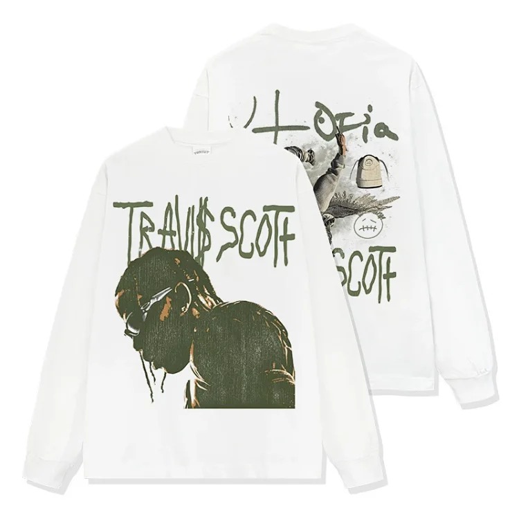 Printed short-sleeved T-shirt Vintage loose round neck hooded sweatshirt