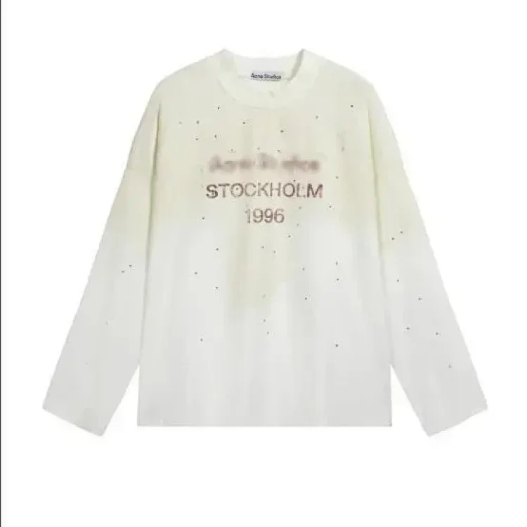 AC washed distressed printed 1996 short-sleeved sweatshirt hoodie
