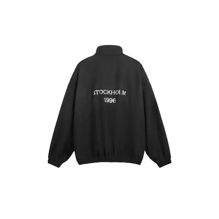 AC washed distressed printed 1996 short-sleeved sweatshirt hoodie