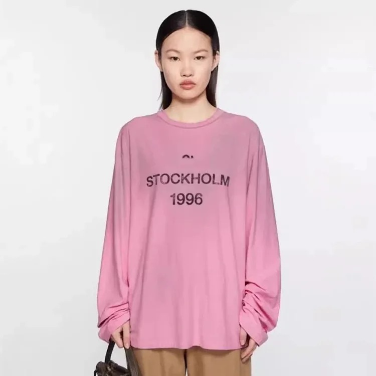 AC washed distressed printed 1996 short-sleeved sweatshirt hoodie