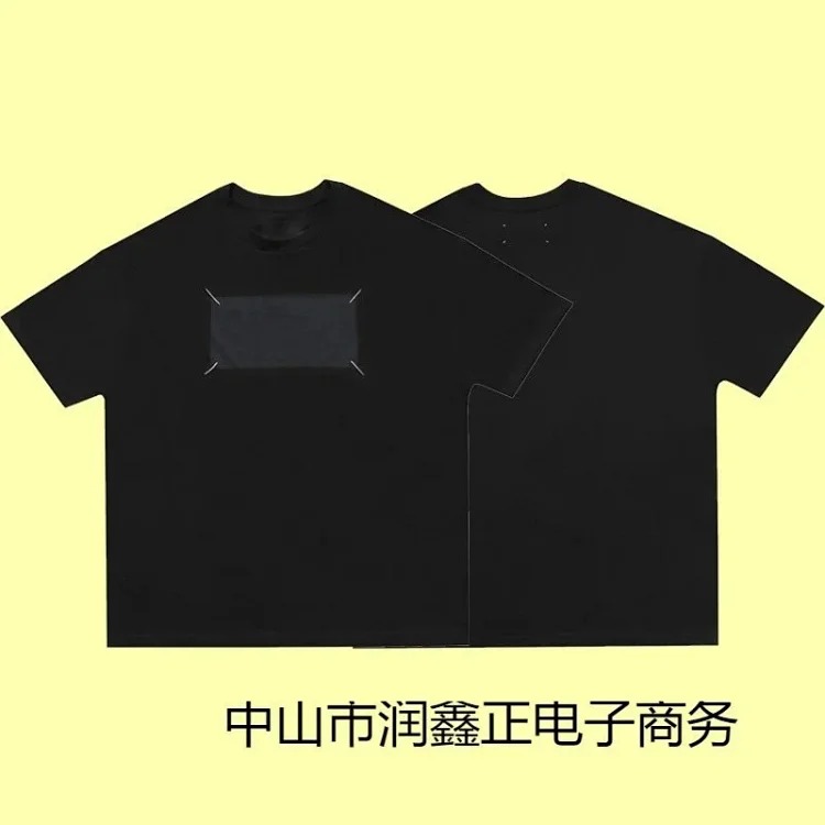 Summer loose letters MM6 embroidered label printing same style for men and women couples