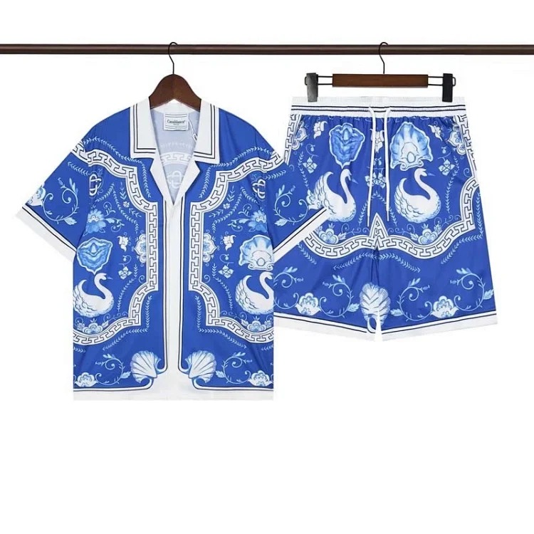 Beach flower shirt loose short sleeve shorts suit