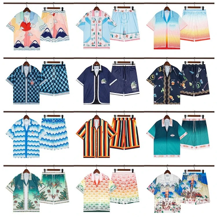 Beach flower shirt loose short sleeve shorts suit