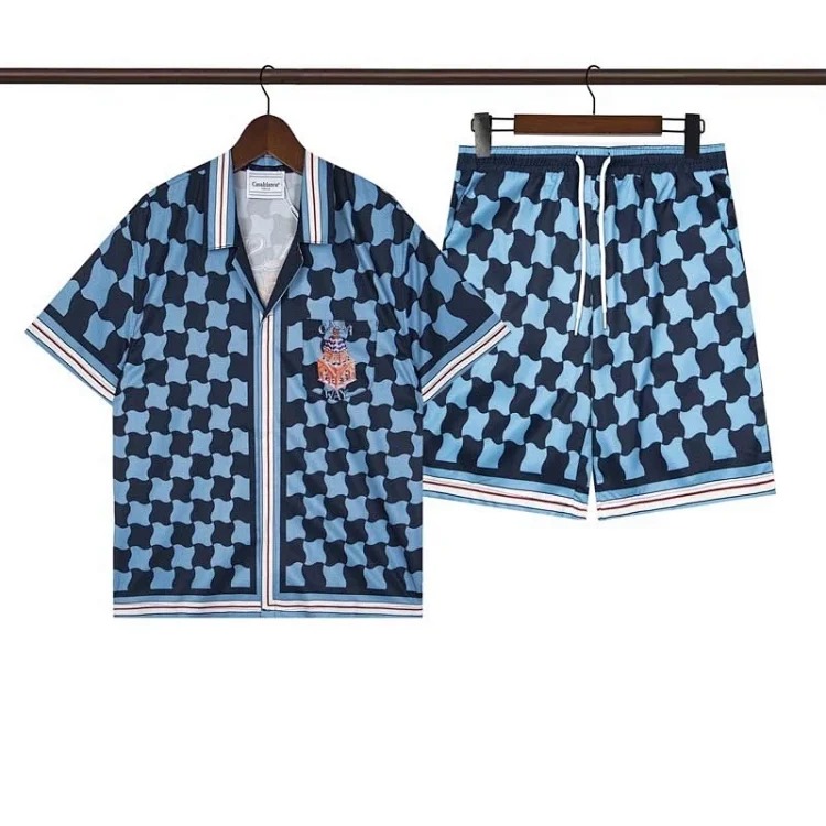 Beach flower shirt loose short sleeve shorts suit