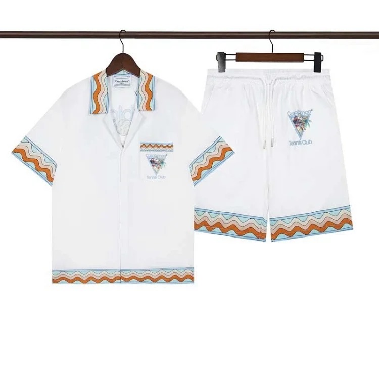 Beach flower shirt loose short sleeve shorts suit