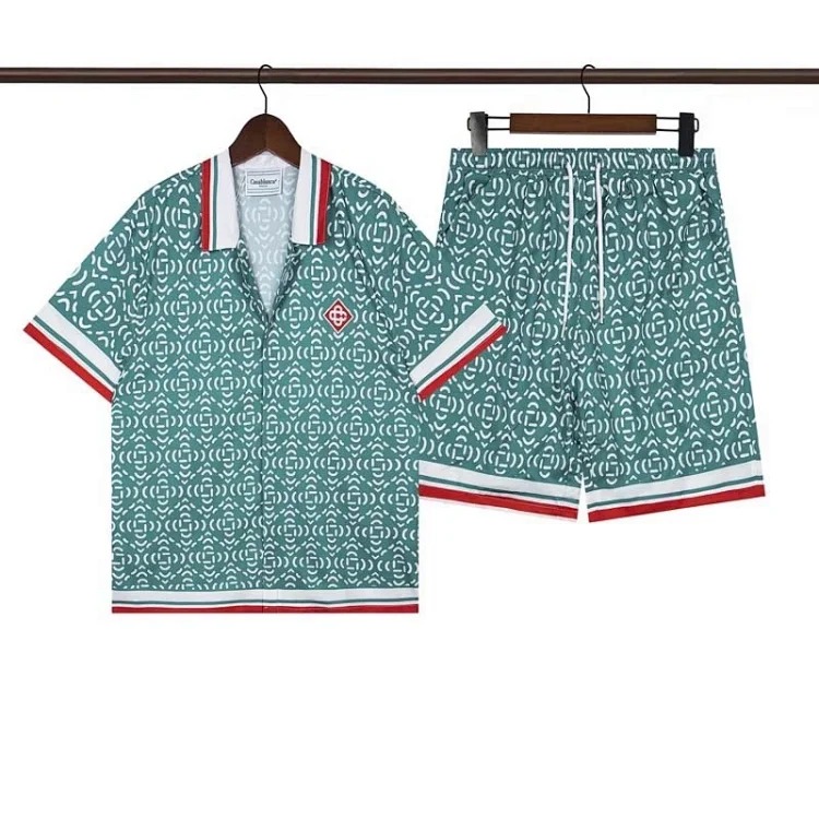 Beach flower shirt loose short sleeve shorts suit
