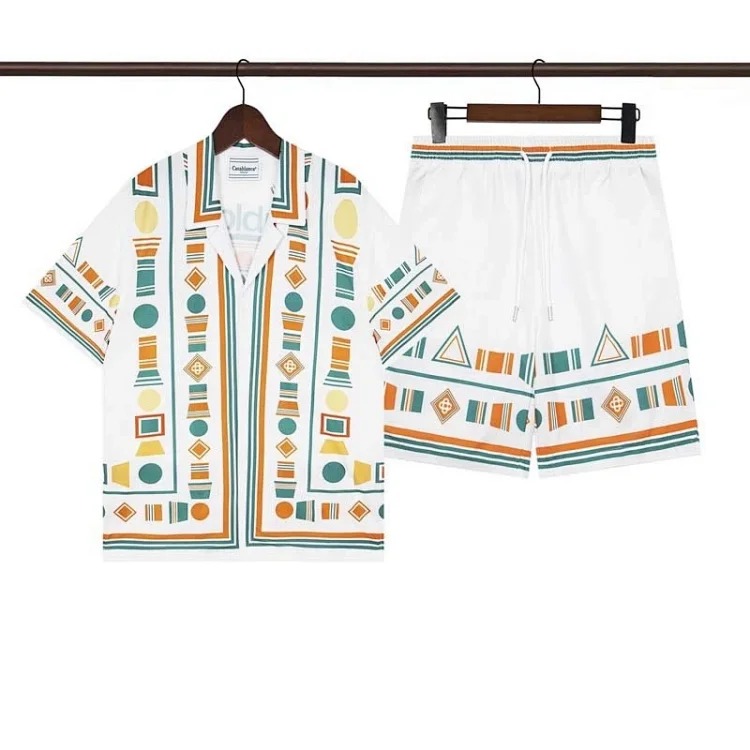 Beach flower shirt loose short sleeve shorts suit