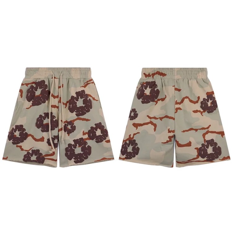Camouflage foam print casual loose short-sleeved T-shirt shorts