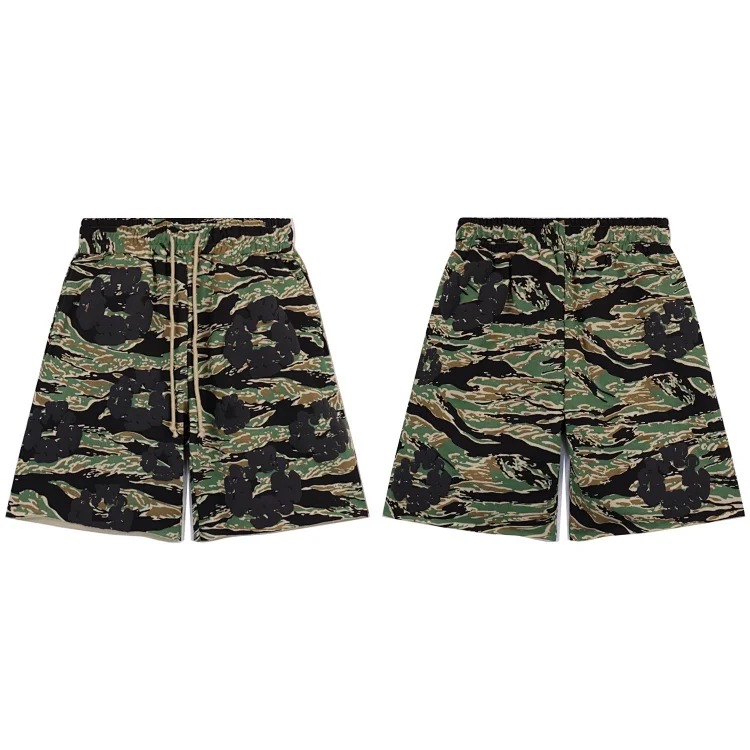 Camouflage foam print casual loose short-sleeved T-shirt shorts