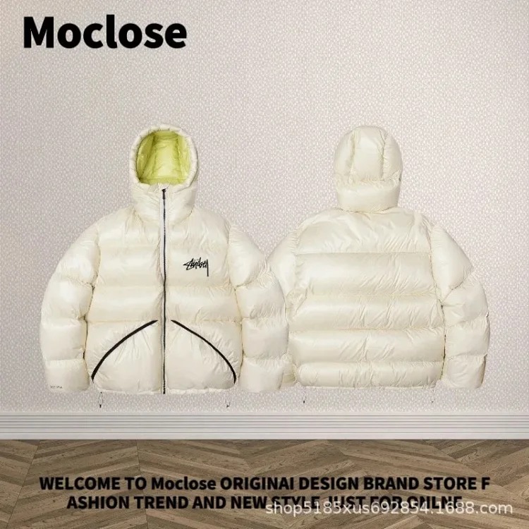 Moclose American street style autumn and winter outdoor loose warm solid color men's and women's down puffer jackets couple jackets